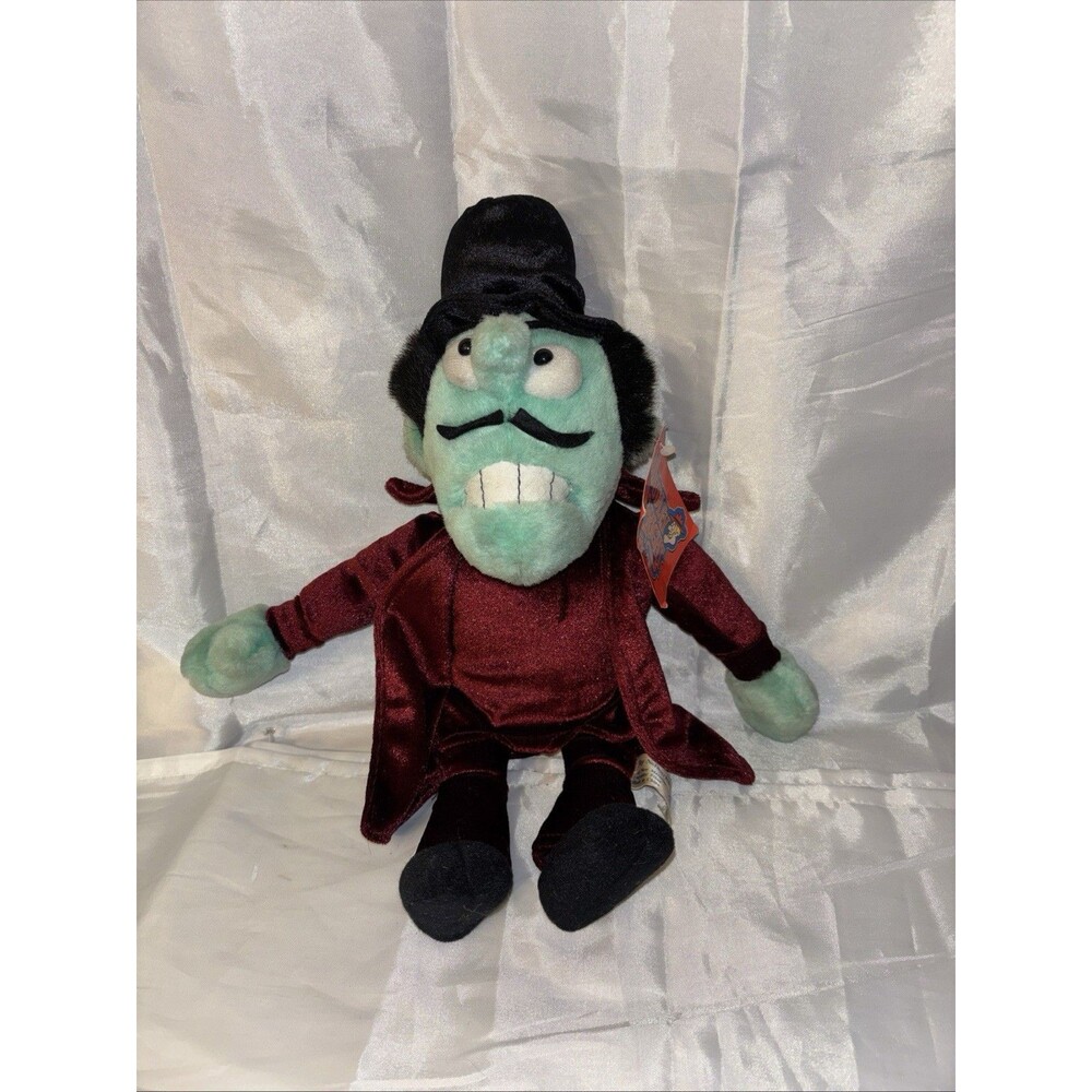 Snidely Whiplash Plush Doll toy Rocky & Bullwinkle Velour Toy Network VTG